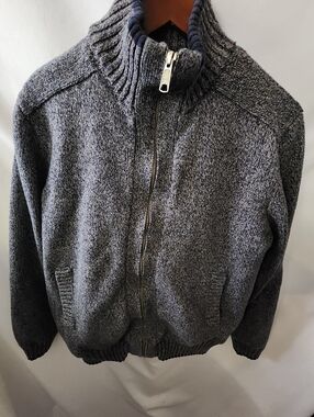 Mens Ike Behar Knit Bomber Jacket. Size Small